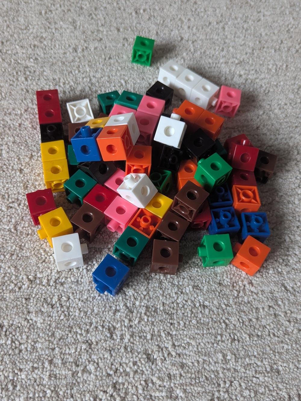 Math Interlocking Counting Cubes - Multicolor Math and Learning Blocks